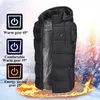 Heren Down Parkas Bijgewerkte versie LED -controller Verwarmd vest voor vrouwen Outdoor USB Infrarood Verwarming Jacket Winter Electric 221129