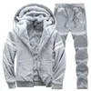 Mens Tracksuits 2 Piece Set Sportswear 4xl Inner Fur Winter Warm Hoodies Passar Casual Fleece Fodda Sweatshirts 221130