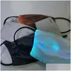 Nachtlichten led led flitsende masker Luminous Light for Men Women Rave Music Party Christmas Halloween Up With PM2.5 Filter Drop Delivery DHSMR