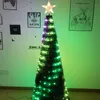 Weihnachtsbaum-LED-Lichterketten, warmweiß, mehrfarbig, Farbwechsel, 11 Beleuchtungsmodi, Bäume, Lichterkette, 304 LEDs, 1,8 m x 19 Linien, Party-Lichterkette für Weihnachtsdekoration