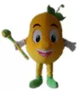 Vente d'usine discount un costume de mascotte de melon orange avec de grands yeux pour adulte à porter