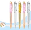 Quicksand Ballpoint Pen Gold Powder Ballpoints Dazzling Colorful Metal Crystal Pen-Student Writing Office Signature Penns Festival Gift SN364