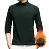 Mens Sweaters Underwear Winter Longsleeved Thermal Plus Velvet Padded Tshirt Round Neck Slim 221130