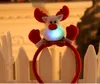 Christmas Decorations 12pcs LED Headband Antlers Ears Lights up Party Favor for Kids Adults Funny Holiday Gifts Luminous Festival Costumes 221130