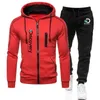 Męskie bluzy bluzy Discovery Channel Men Zipper Bluza Bluza Swocie Suit Autumn Winter Warm Tracksuit Sets Hooded Owewear 221130