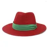 Szerokie brzegowe czapki 2022 Męskie i damskie wiosenna letnia kolorowa wstążka Jazz Słomka Hat Outdoor Podróż Seaside Sunscreen Fashion Ha Ha