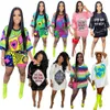 Fashion Women Sexy Party Club Sequins Jurken Designer Half Sleeve losse nachtclubjurk 8 kleuren