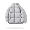 رجال السترات الشارع هاراجوكو دافئة معطف الشتاء الصلبة لون الطوابع الطوق الأزياء الموضة كبيرة الحجم سترة 221130