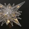 Décorations de Noël Valery Madelyn 34 cm Arbre Topper Métal LED Lumières Étoiles Ornements pour La Maison 2023 221130