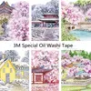 Geschenkomschakeling 3m Spring Winterlandschap Speciale Oil Washi Tapes Journal Maskering Tape Adhesive Diy Scrapbooking Stickers