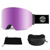 Lunettes de ski LOCLE OTG Goggle Masque de snowboard pour hommes Femmes Lunettes Antibuée Cylindrique UV400 Moto Motoneige Lunettes Adulte 221130