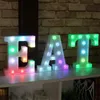 Decorative Objects Figurines 22CM DIY LED Colorful Letter Lights Birthday Confession Romantic Proposal Creative Light Remote Control bet Lamp 221129