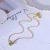 Luxury Fashion VV West Jewelry Saturn Bracelet Collier avec émail bleu 18k Gold plaqué 925 STERLLING Silver Women Designer Design Dame Premium Bracelet Girl Gift