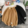 Pulls pour hommes Automne et hiver Hommes Col rond Pull Pull Mode Couleur Solide Chemise à fond épais Harajuku Vêtements masculins coréens