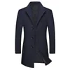 Hommes Trench-Coats Automne Hiver Casual Boutique Long Manteau De Laine Mâle Solide Couleur Revers Simple Poitrine Mélanges Veste Coupe-Vent 221130