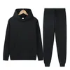 Mens Tracksuits Fashion Male Casual Set Fleece Hoodie Pant Tjock Warm Sportswear Hooded Track Suits Sweatsuit 221130