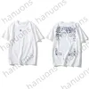 Camisetas masculinas de pintura a óleo de monet branca T-shirt feminina Letra limitada de manga curta do casal Limitado feminino