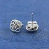 Boucles d'oreilles à tige en argent sterling authentique avec boîte d'origine pour bijoux de mode Pandora CZ diamant boucles d'oreilles cadeau de mariage pour femmes filles