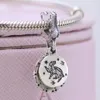 Perle aus 925er-Sterlingsilber, passend für europäische Pandora-Schmuck-Charm-Armbänder – School Character Collection Huff Dangle