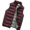 Men's Vests Men' Sleeveless Vest Jackets Men Winter Plaid Stand Collar Cotton Vest Zipper Pocket Warm Waistcoat korean Waistcoats Clothing 221130