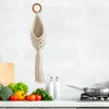 Borse portaoggetti Cesto intrecciato a mano Tasca da parete bohémien Decor Juta Eco Teardrop Kitchen Handwoven For