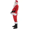 Tema kostym Santa Claus cosplay pappa i kl￤der kl￤dda vid julen av m￤n fem bunslot kostym f￶r varma vuxna 221130