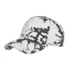 Berets Tie-dyed Cotton Washed Men Women Couples Baseball Cap Outdoor Adjustable Hats Snapbacks Man Caps Summer Visors Mesh Sunhat