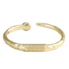 Bangle Women's Hand Bracelets Man Bangles Jewelery Metal Simple Gold Wristband All-Match Size Adjustable Fashion 2022 Arrive