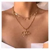 Pendant Necklaces Fashion Jewelry Eye Pendant Mtilayer Necklace Retro Stars Clavicle Chain Drop Delivery Necklaces Pendants Dh4D1