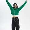 Kurtki dla kobiet Deeptown Harajuku przycięte kobiety w stylu ulicznym streetwear Y2K grunge zamek błyskawiczny w stylu Hip Hop w stylu mody Koreańskie topy 221130