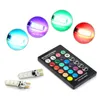 2PCs RGB T10 5050 W5W Luz de controle remoto LED LED LED LUZ ATMOSFERA Lâmpada estroboscópica pode escolher muitas cores