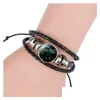 Charmarmband 12 stj￤rntecken sn￤ppknappar l￤der armband 18mm ingef￤ra horoskop charm justerbar armband f￶r kvinnor m￤n mode no dh68l