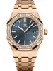 AAA Women's Diamond Watch Quartz Movement 33mm rostfritt stål vikningsknapp Sapphire Lysande material