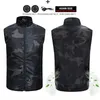 Mens Vests Aiwetin Summer Cooling Fan Vest USB Smart Charging Clothing Men Women Outdoors Sunscreen Skin Jacket Breathable Cool suit 221130