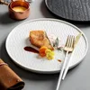 Plates Round Shape Ceramic Dinner Plate Home Furnishing Pattern Tableware Dish Bowl Restaurant Snack Household Items
