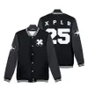 Vestes pour hommes XPLR Sam et Colby Merch Baseball Hommes Bomber Outwear Streetwear Hip Hop Maroon Letterman College Uniforme 221129