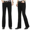 Men's Jeans Business Casual Pants Male Mid Waist Elastic Slim Boot Cut Semi-Flared Four Seasons Bell Bottom 26-38 221130