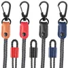 Avtagbar metallring och retro ￤kta l￤derstr￤ng -ID -kort iPod kamera Key Chain Neck Mobiltelefonband LANYARD B205