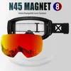 Óculos de esqui MAXJULI Profissional Magnético Camadas Duplas Lente Antifog UV400 Ining Snowboard Óculos Snowmobile para Homens Mulheres M6 221130