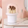 Storage Boxes Makeup Brush Box 12-Hole Soft Rubber Septa Chalk Eye Shadow Breathable Cosmetic Display Stand Plastic Dustproof