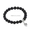 Charm-Armbänder 12 Stile Est Mode Natürlicher Lavastein Gebetskette Charms Armbänder Antifatigue Vulkangestein Herren Damen Diffuse Dhtuo