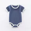 ups ins summer baby kids clothing summer rompers o-neck半袖マルチカラー100％コットン