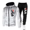 Mens Tracksuits SportsWeartWo Piece Set Warm Jackets and Pants Zipper Coats Suits Outdoor Hoodies Sport Jogging 221130