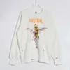 Designer Fashion Hoodie Saint Michael Distressed Graffiti Vintage Destructive Character Print FOG Loose Couple Sweatshirt