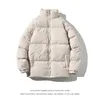 رجال السترات الشارع هاراجوكو دافئة معطف الشتاء الصلبة لون الطوابع الطوق الأزياء الموضة كبيرة الحجم سترة 221130