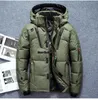 Mens Down Parkas Winter White Duck Jacket Män utomhus huva kappa avslappnad vindbrytare tjock varm snö överdimensionerad outwear 221130