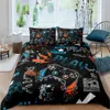 Beddengoedsets 2 3 PCS Gamer Dekbedoverkapset Queen King Kids Boys Girls Bed Game Quilt Polyester Coverter 221206