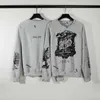 Designer Fashion Hoodie Readymade Saint Mixxxxx Murakami Longvintage Graffiti Destroy Crew Neck Sweatshirt