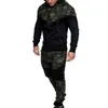 Mens Tracksuits Fashion Tracksuit Causal Camouflage Print Set Camo Jacket Pants 2PC Sportwear Hoodies Sweatshirt Suit Outfits 221130