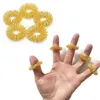 減圧おもちゃ5PCSセットスパイキー感覚不安リングフィンガーマッサージの手指指輪マッサージャーフィジェットストレスリリーフ循環221129